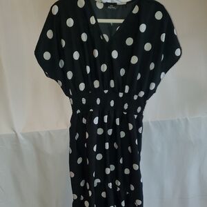 Cute Black and White Polka Dot Dress